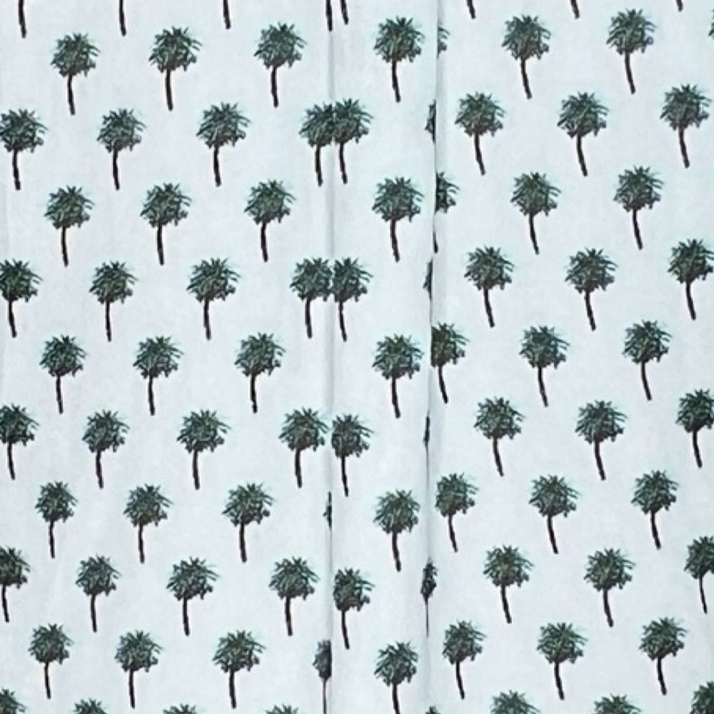 Express Shirt‎ Women Small Blue Tree Print Sleeveless Button Up Casual Whimsical - Picture 6 of 8